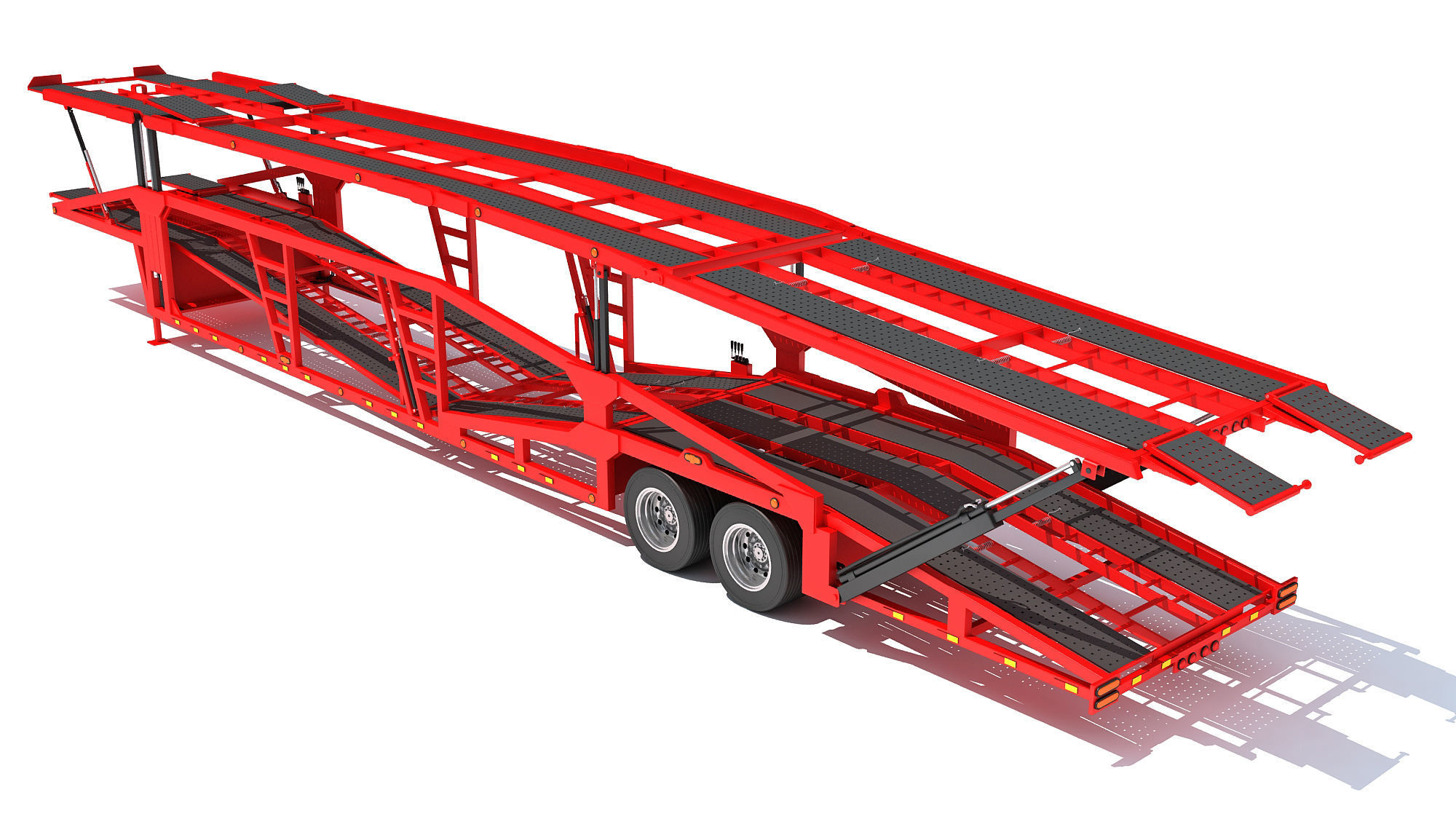 Car Carrier Trailer 3D model_3