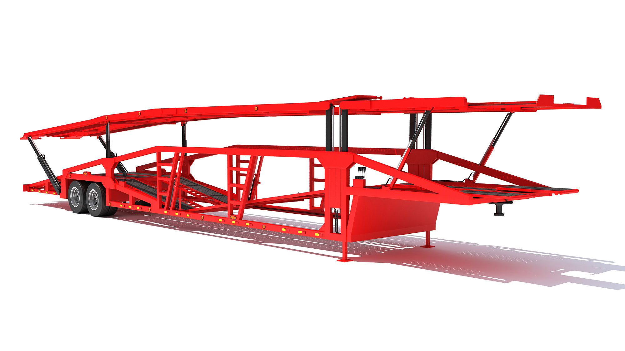 Car Carrier Trailer 3D model_8