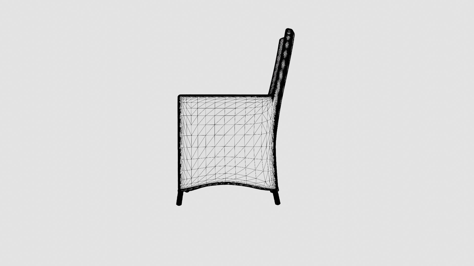 Salao Dining Chair Low-poly 3D model_6