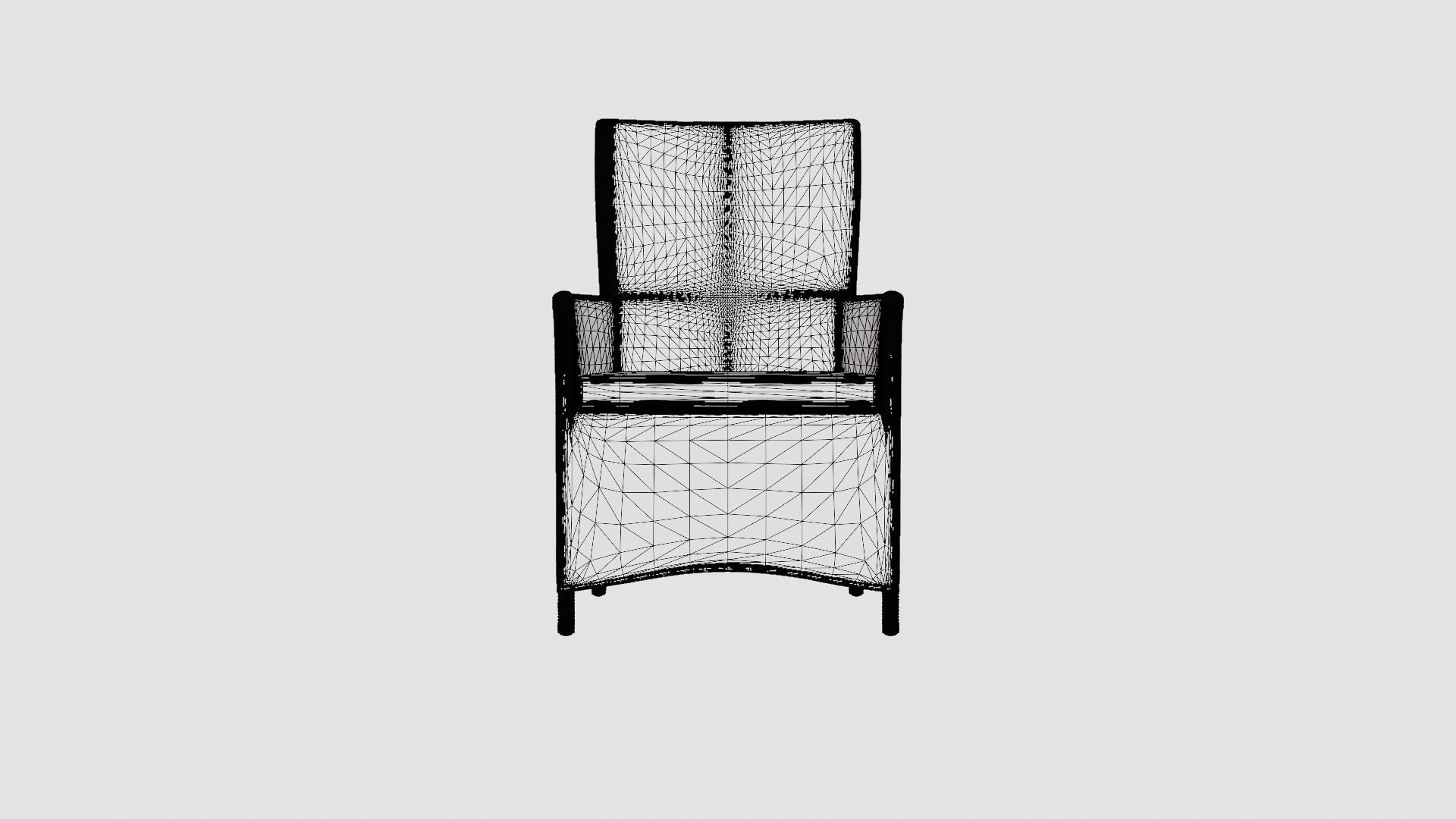Salao Dining Chair Low-poly 3D model_8