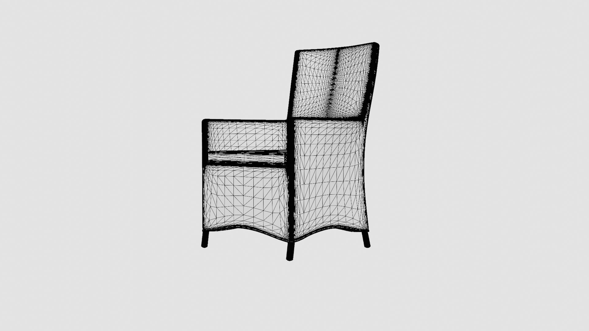 Salao Dining Chair Low-poly 3D model_7