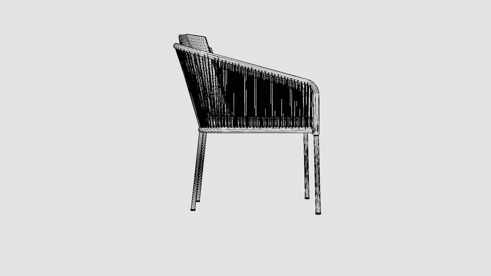 Naxos Dining Chair Low-poly 3D model_8