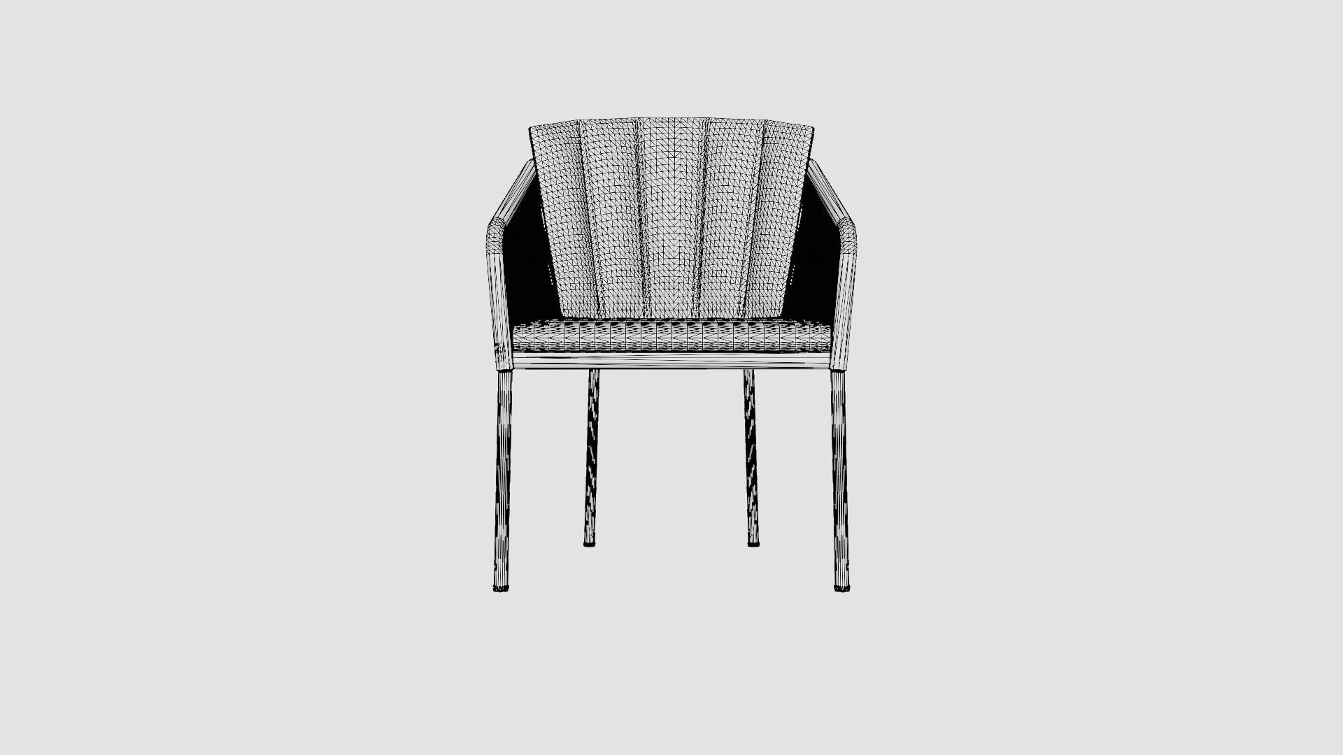 Naxos Dining Chair Low-poly 3D model_6