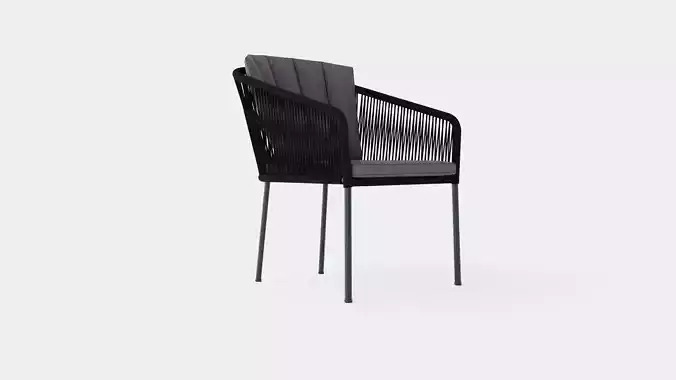 Naxos Dining Chair Low-poly 3D model