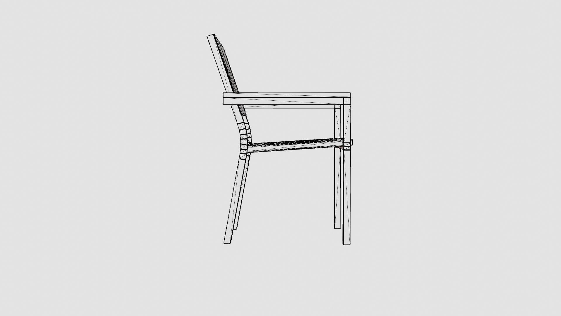 Darvin Non-wood Dining Chair Low-poly 3D model_8