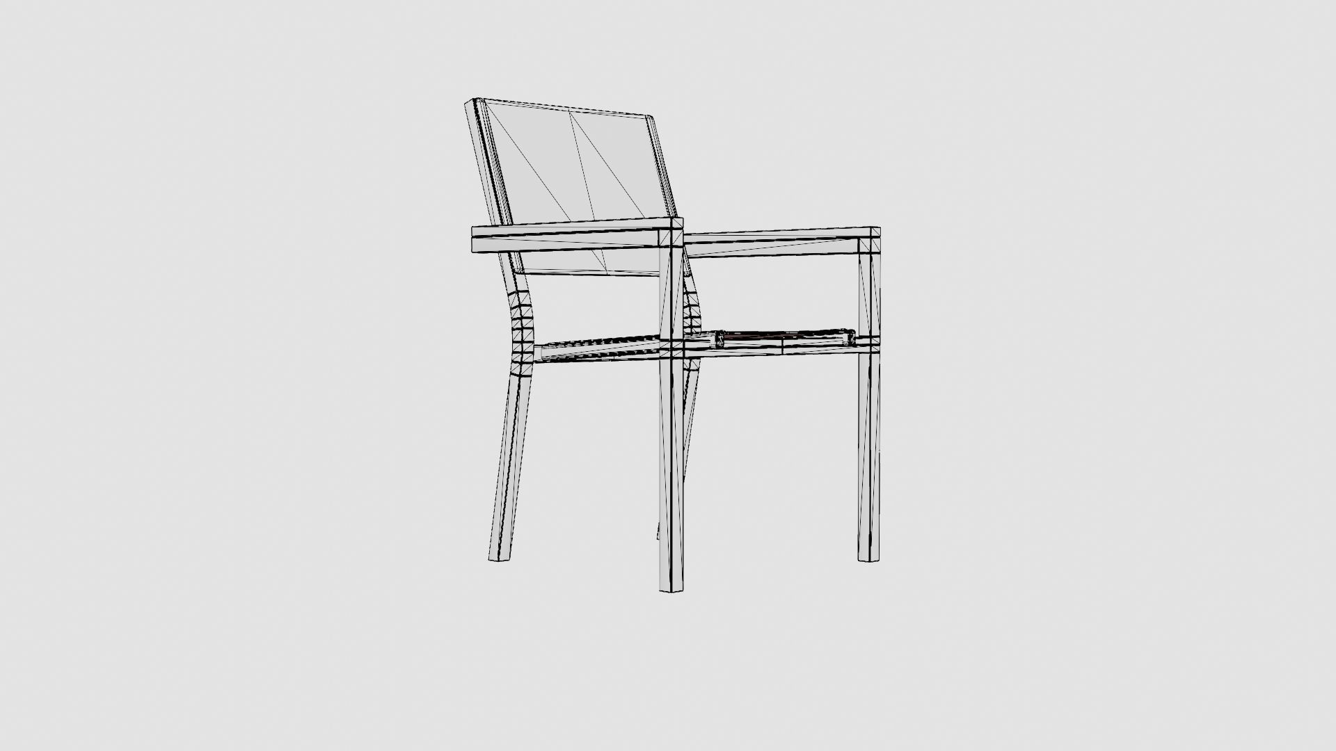 Darvin Non-wood Dining Chair Low-poly 3D model_7