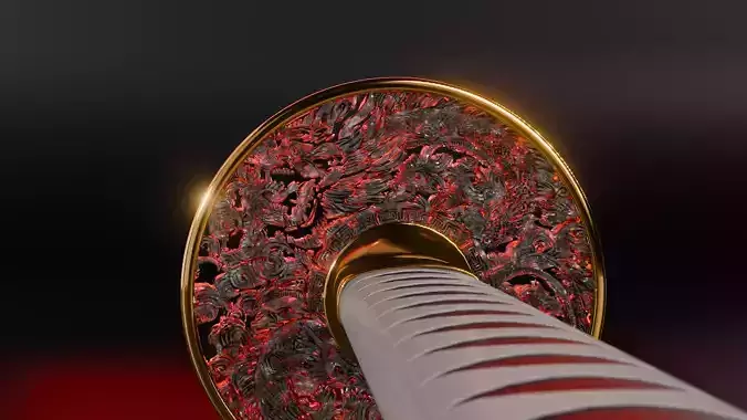 Dragon Symbol Disk Katana 