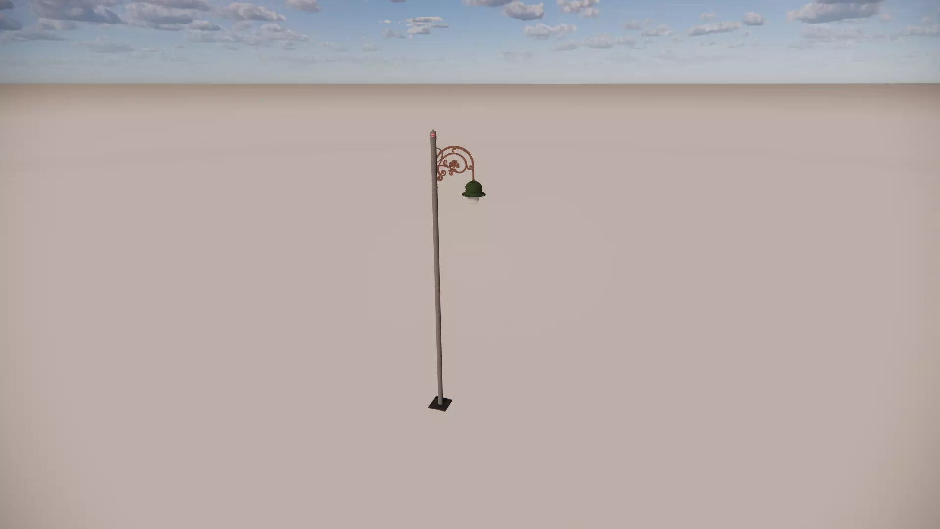 street light road  3D print model_0