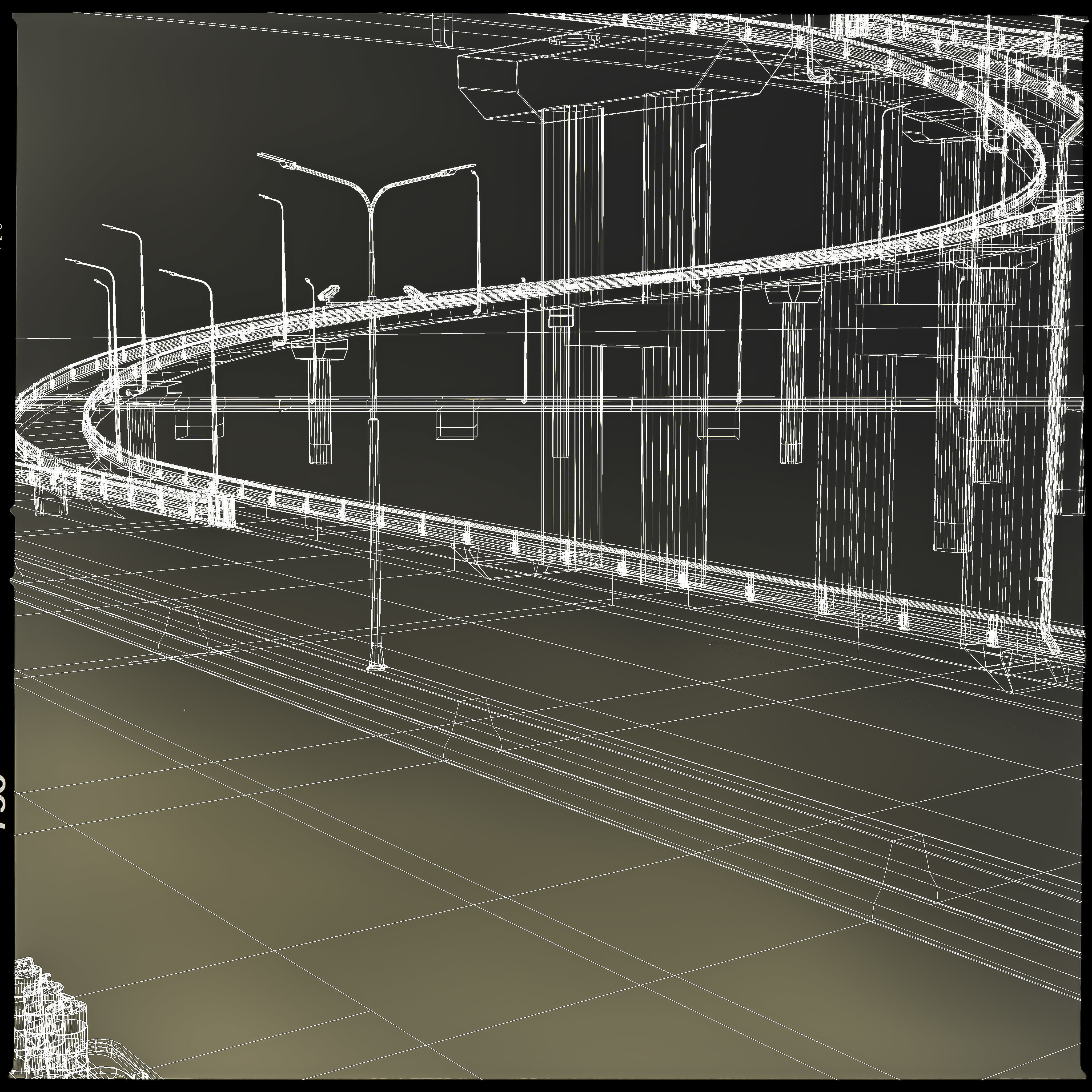 Set Highway Freeway 3D model_9