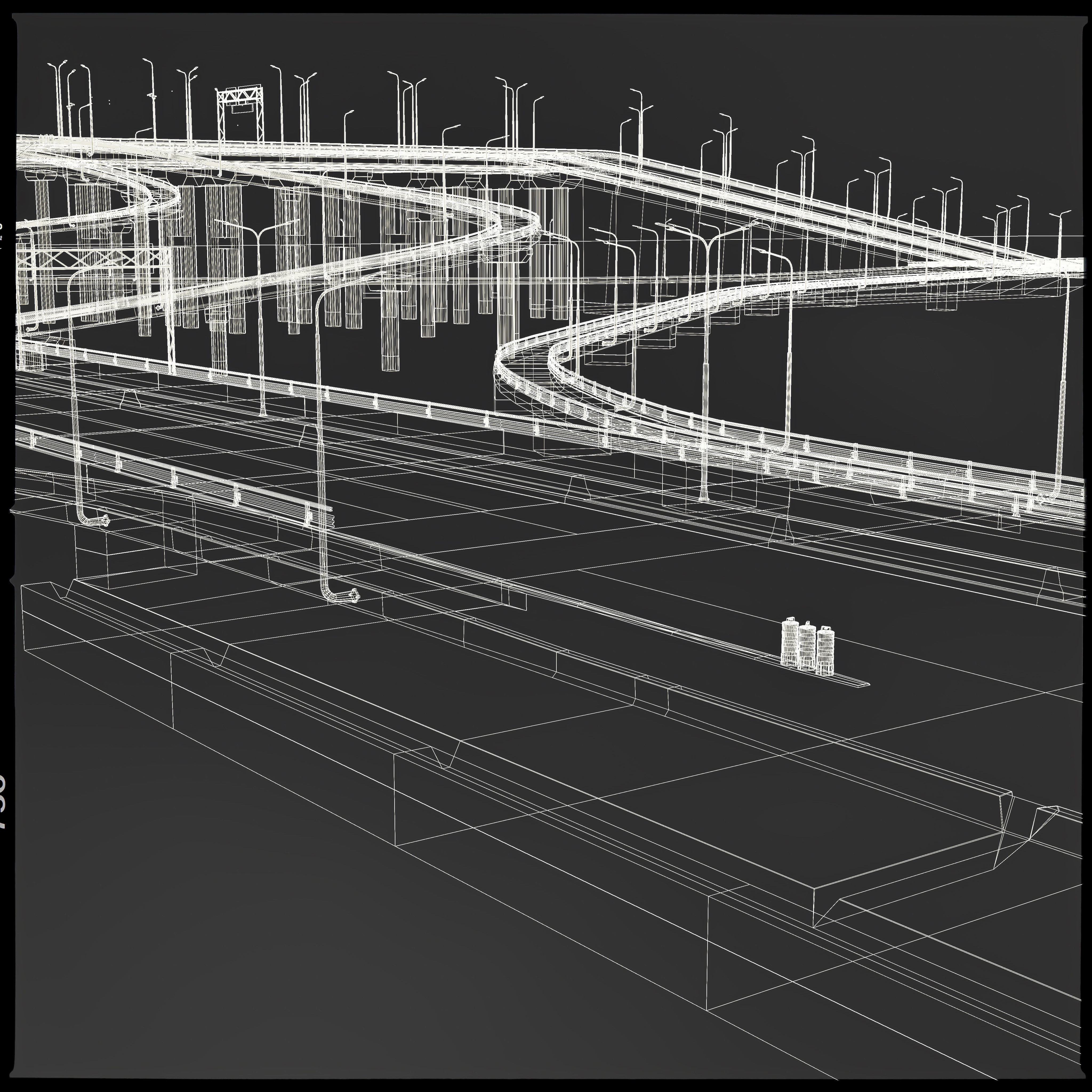 Set Highway Freeway 3D model_10