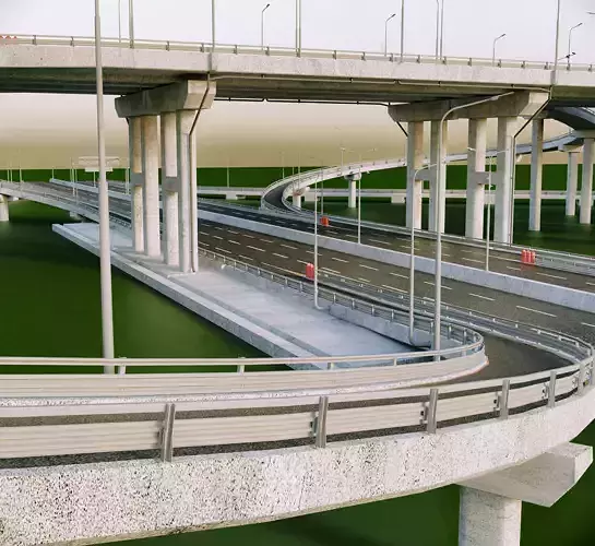 Set Highway Freeway 3D model