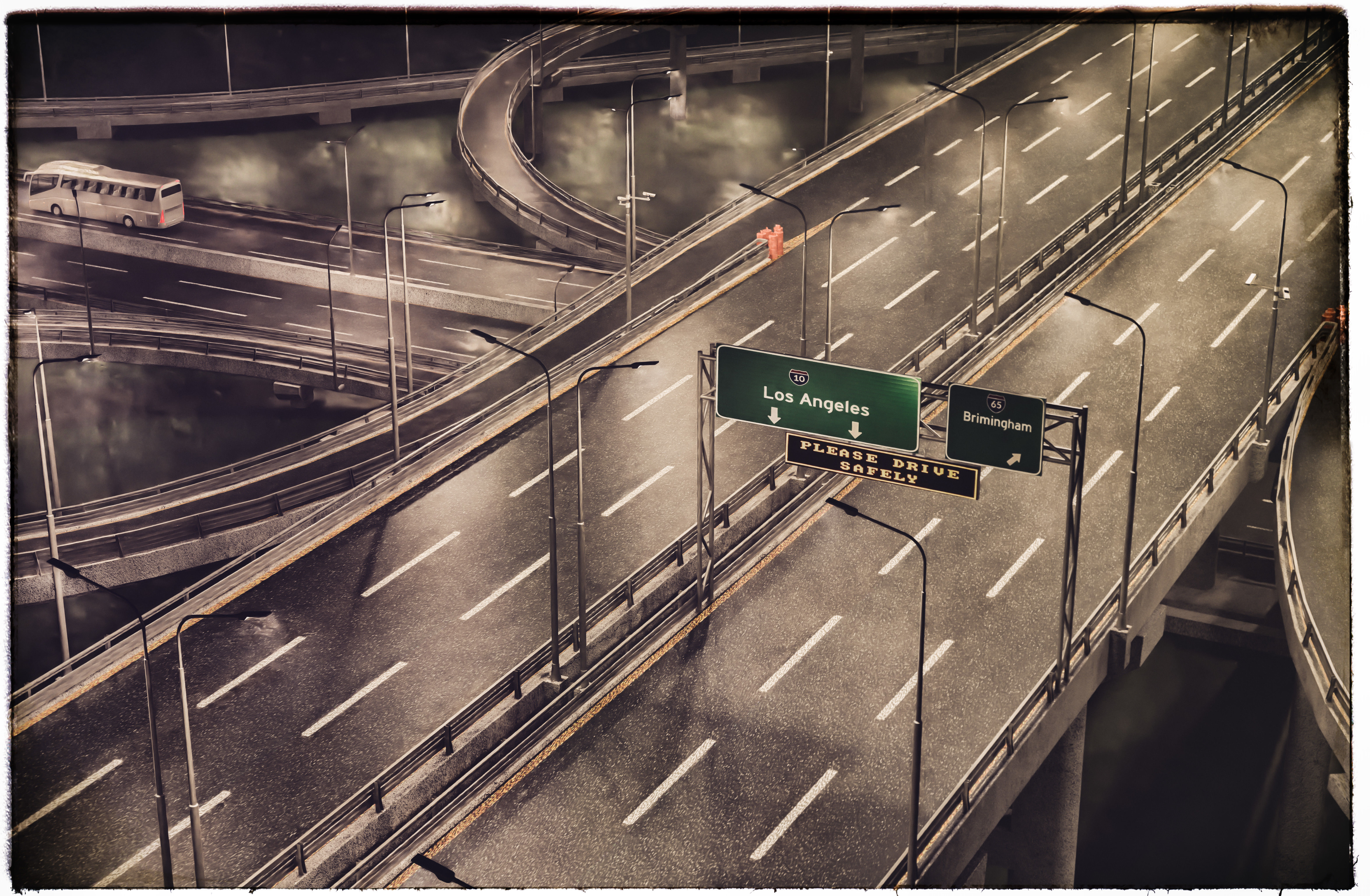 Set Highway Freeway 3D model_4