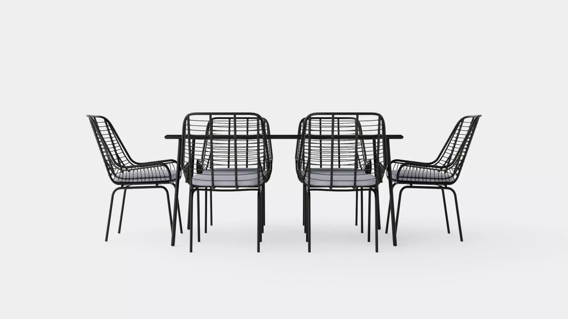 Livorno Dining Set Low-poly 3D model