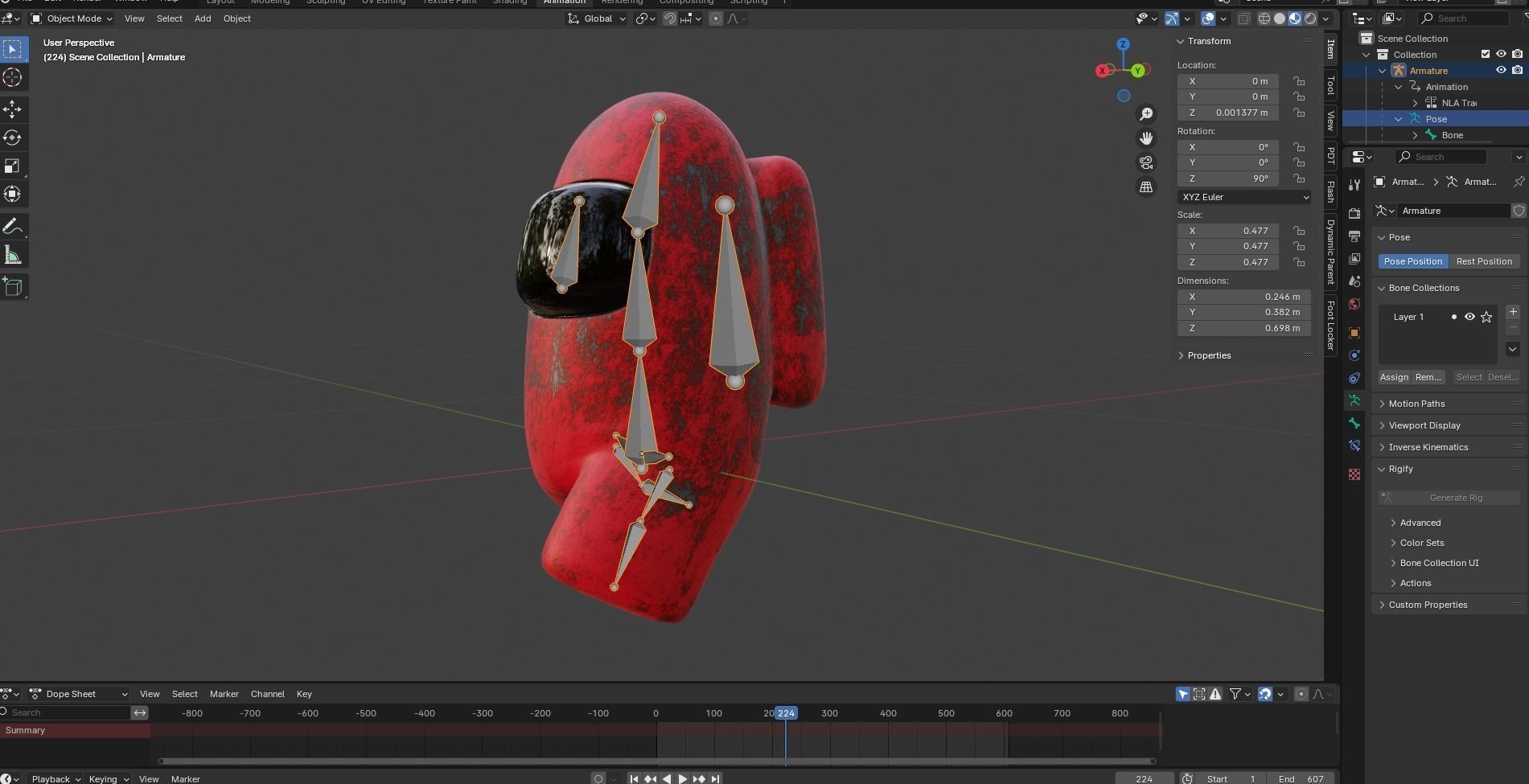 AMONG US MODEL Low-poly 3D model_4