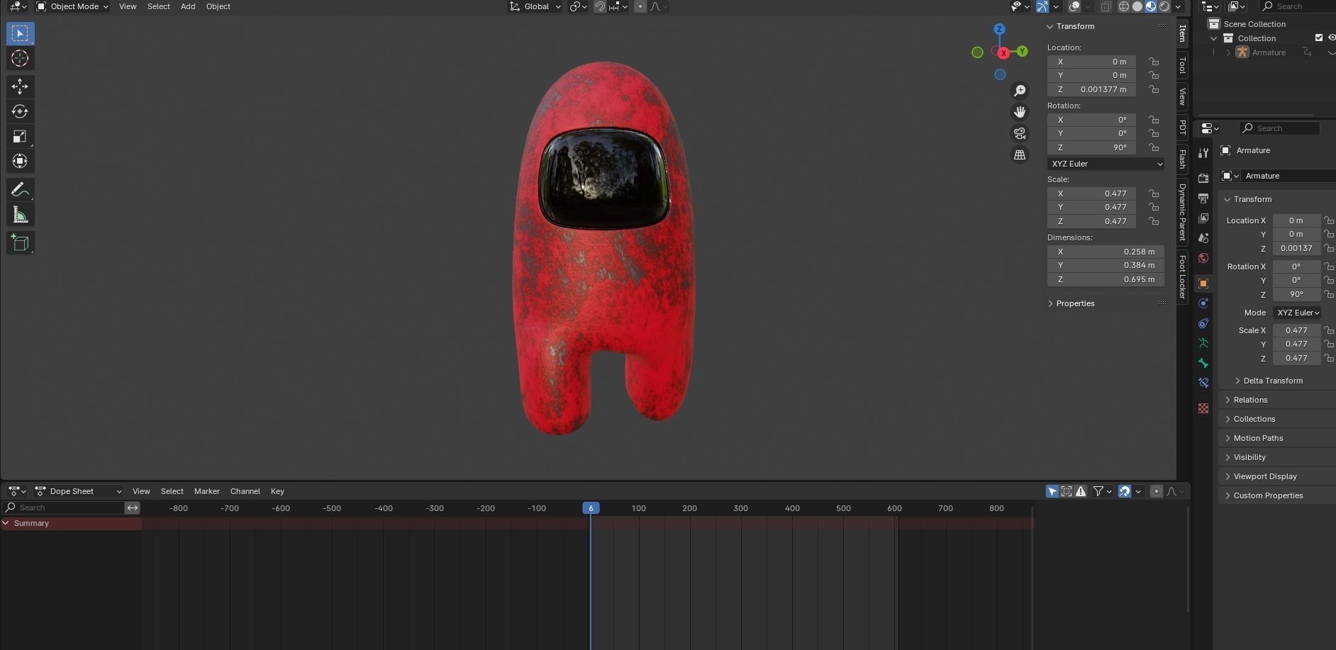 AMONG US MODEL Low-poly 3D model_3