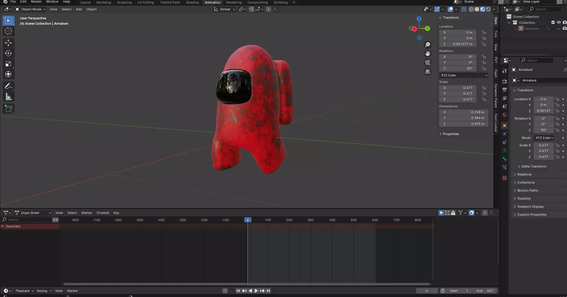 AMONG US MODEL Low-poly 3D model_0