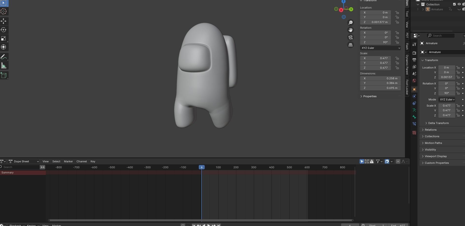 AMONG US MODEL Low-poly 3D model_2