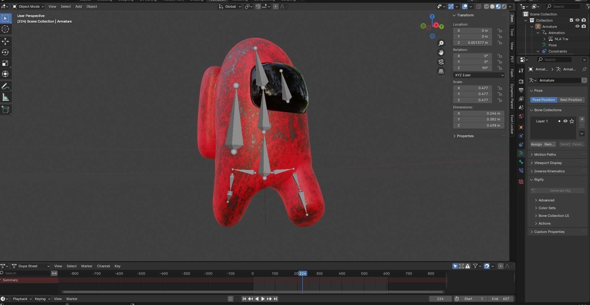 AMONG US MODEL Low-poly 3D model_5