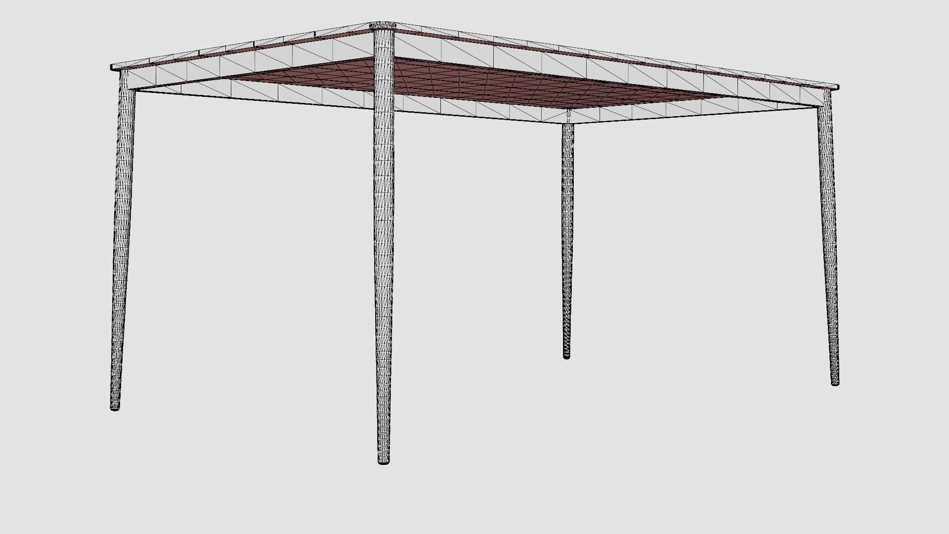 Dilan Dining Table Low-poly 3D model_7