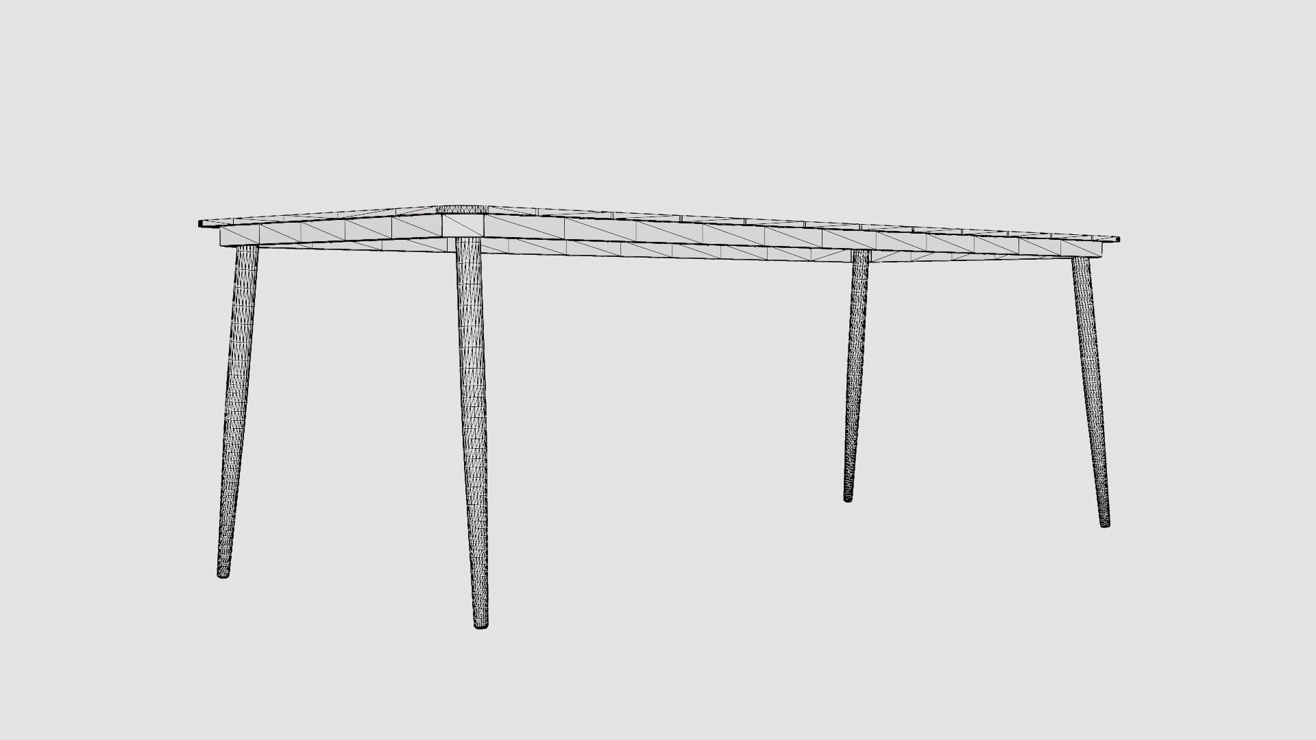 Copenhagen Dining Table Low-poly 3D model_7