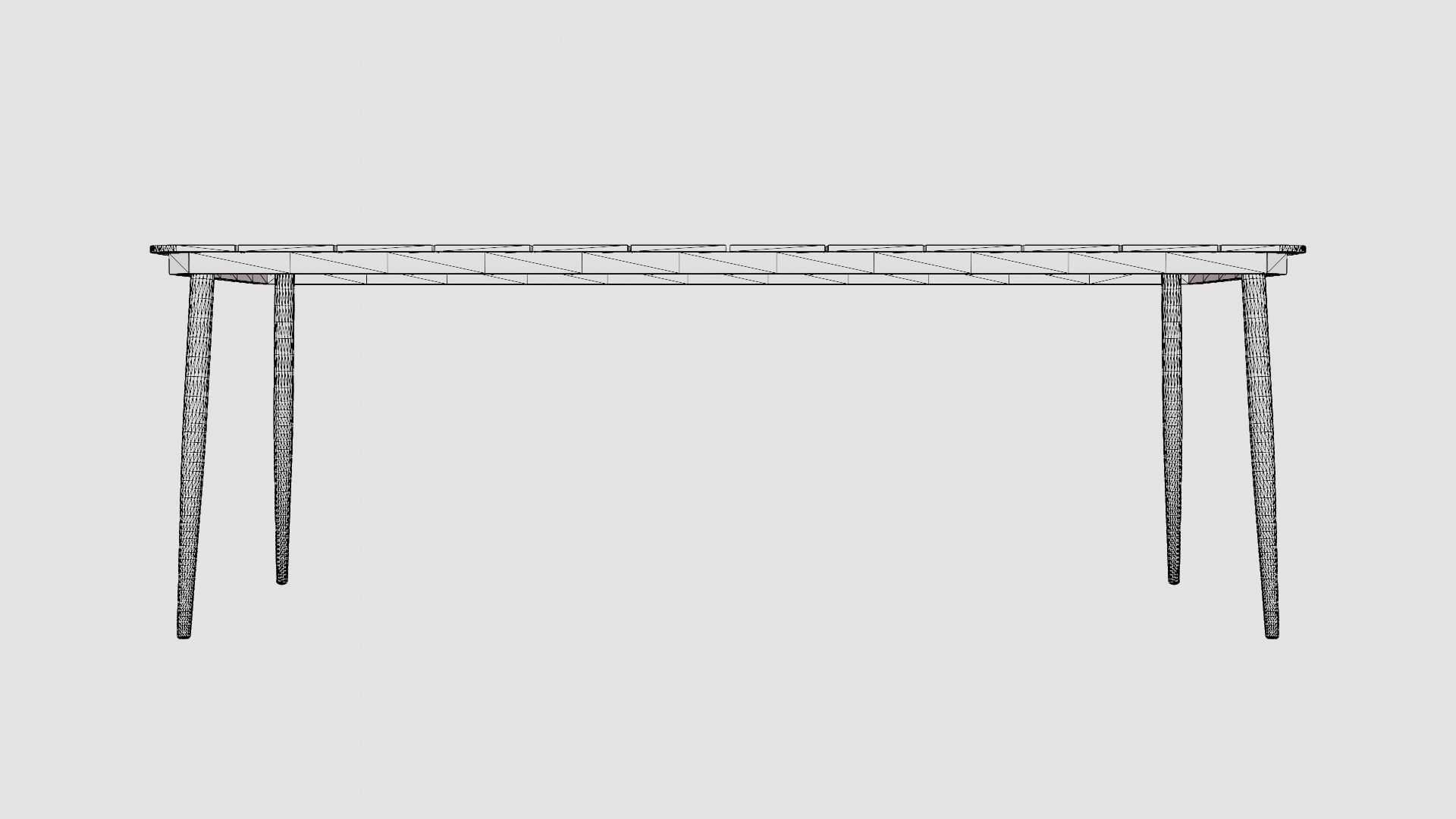 Copenhagen Dining Table Low-poly 3D model_6