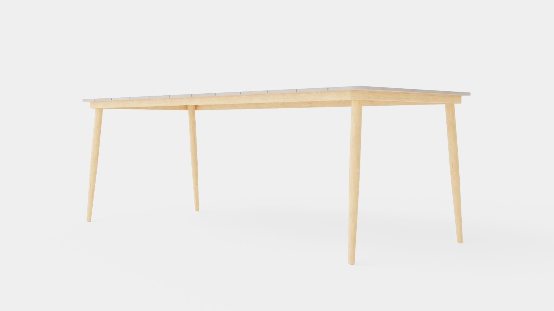 Copenhagen Dining Table Low-poly 3D model_3