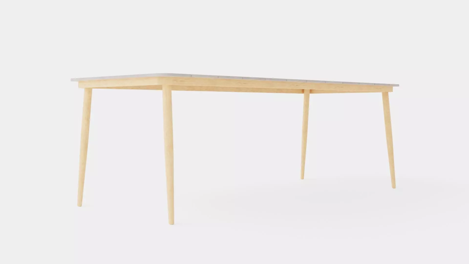 Copenhagen Dining Table Low-poly 3D model_0