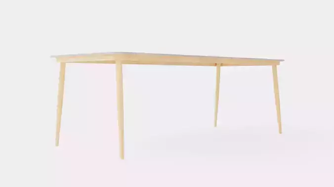 Copenhagen Dining Table Low-poly 3D model