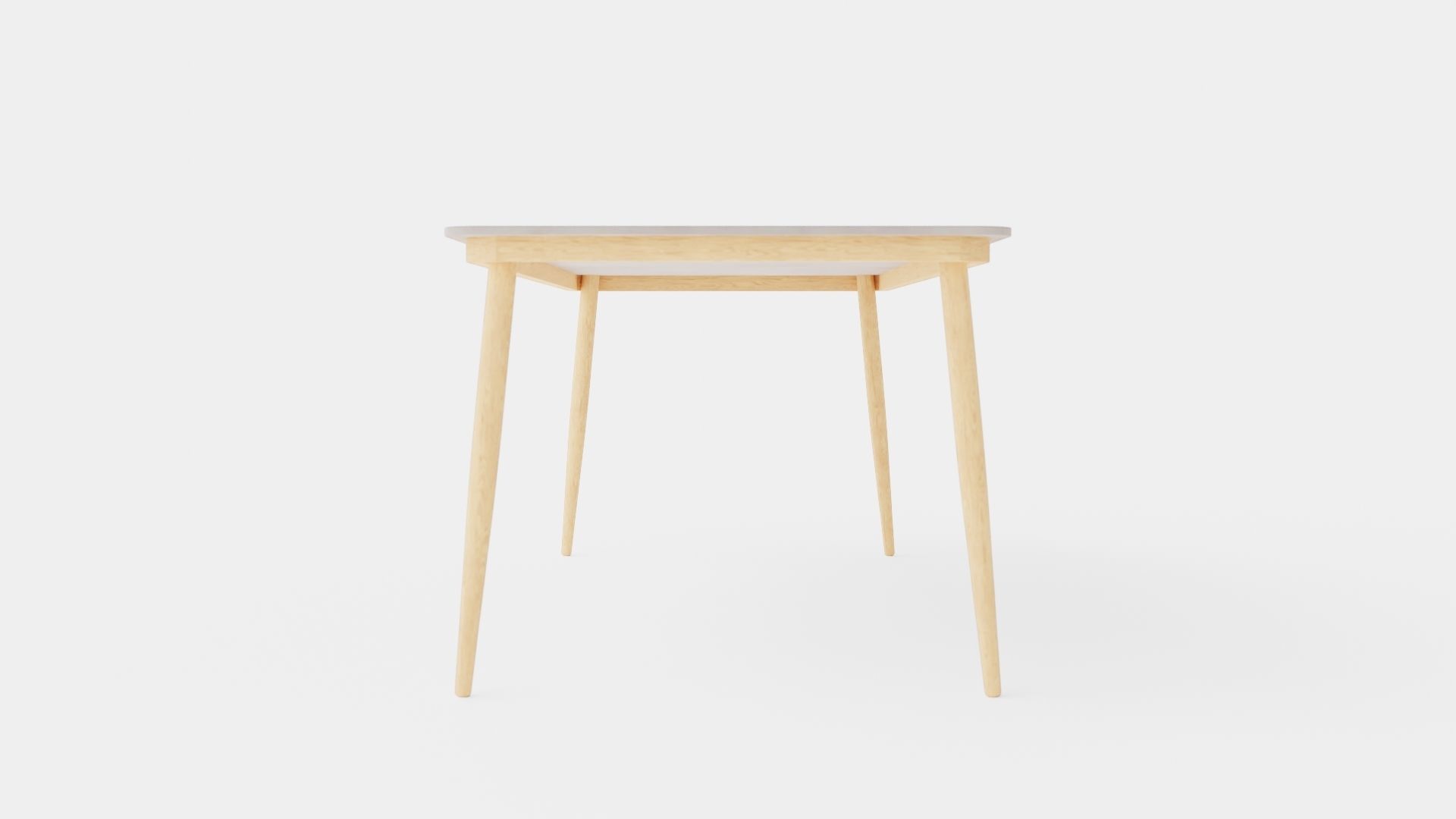 Copenhagen Dining Table Low-poly 3D model_2
