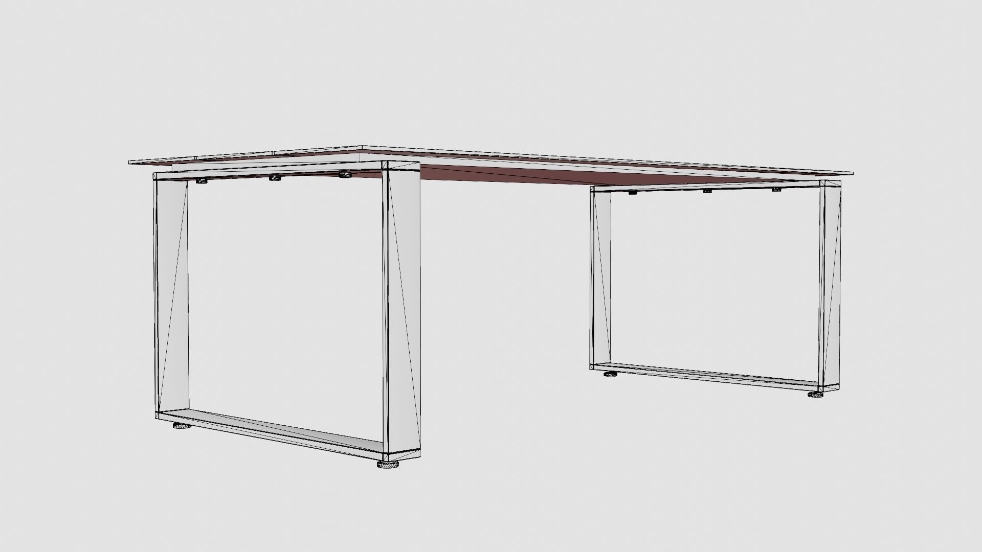 Almeria Dining Table Low-poly 3D model_7