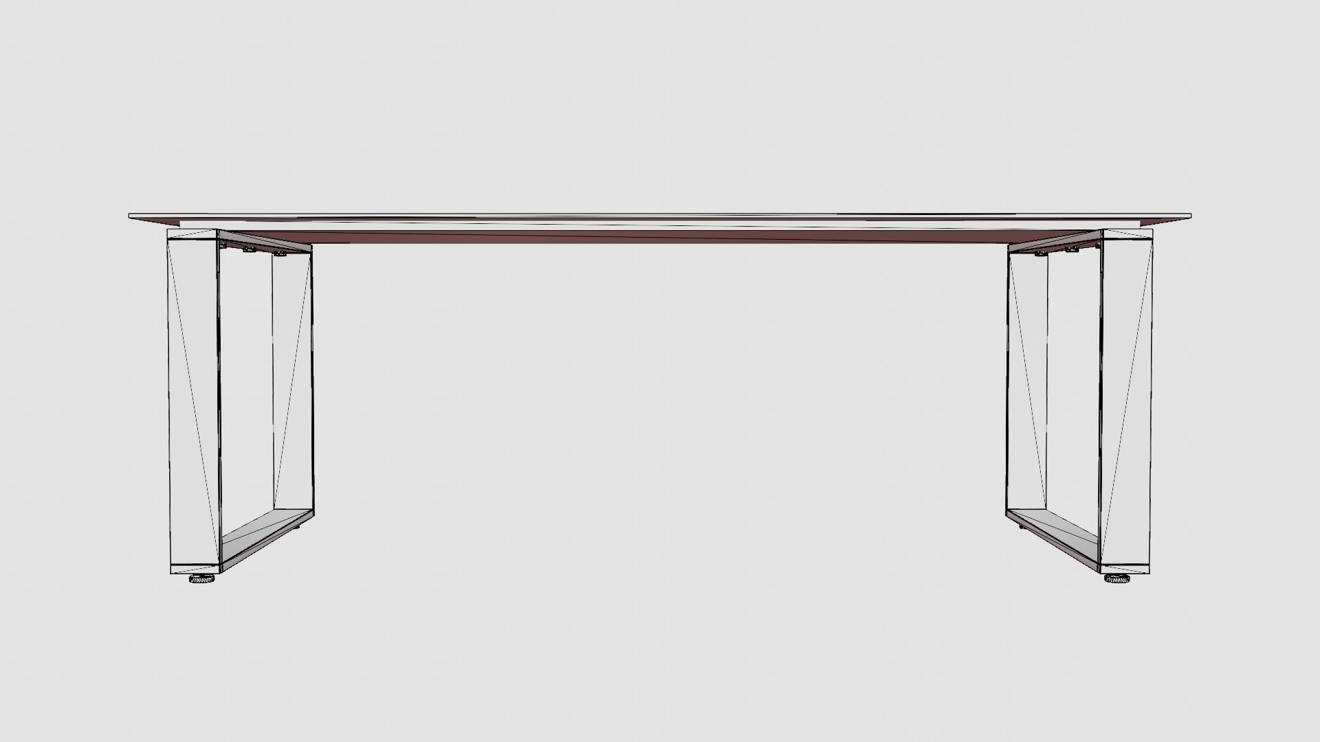 Almeria Dining Table Low-poly 3D model_6