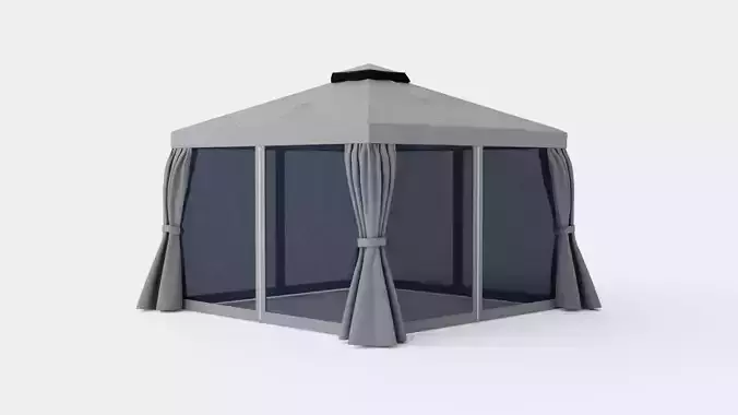 Roma Gazebo Low-poly 3D model