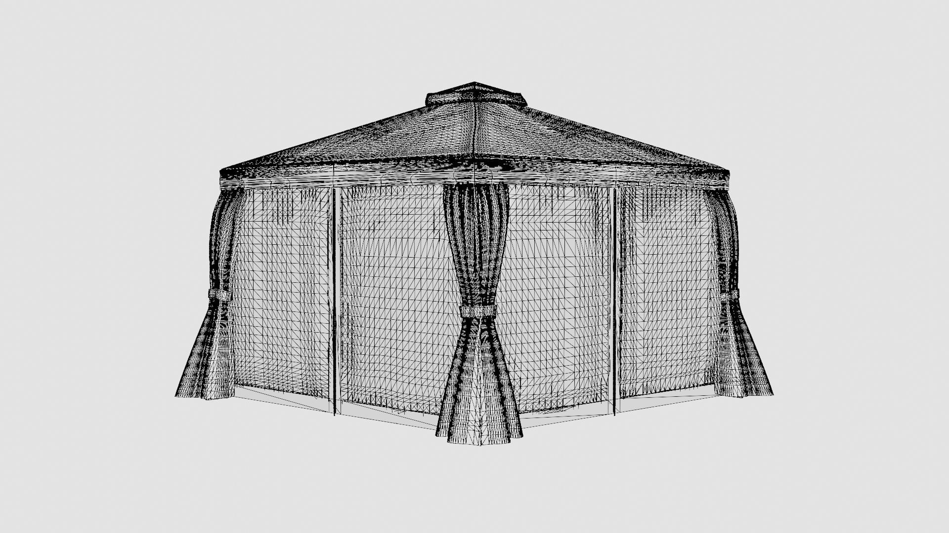 Roma Gazebo Low-poly 3D model_7