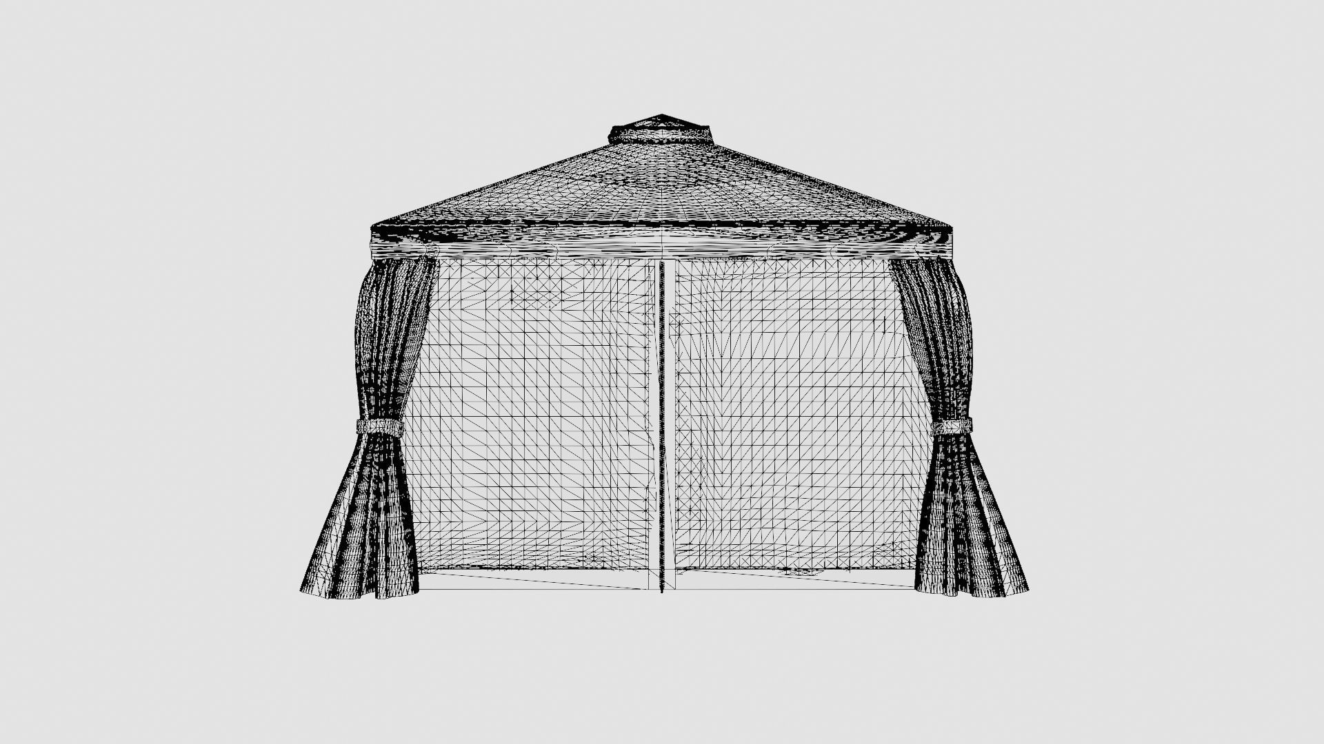 Roma Gazebo Low-poly 3D model_8