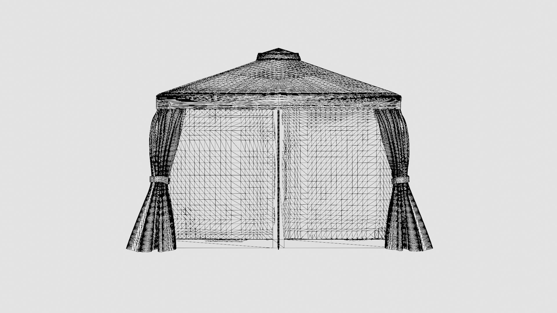 Roma Gazebo Low-poly 3D model_6