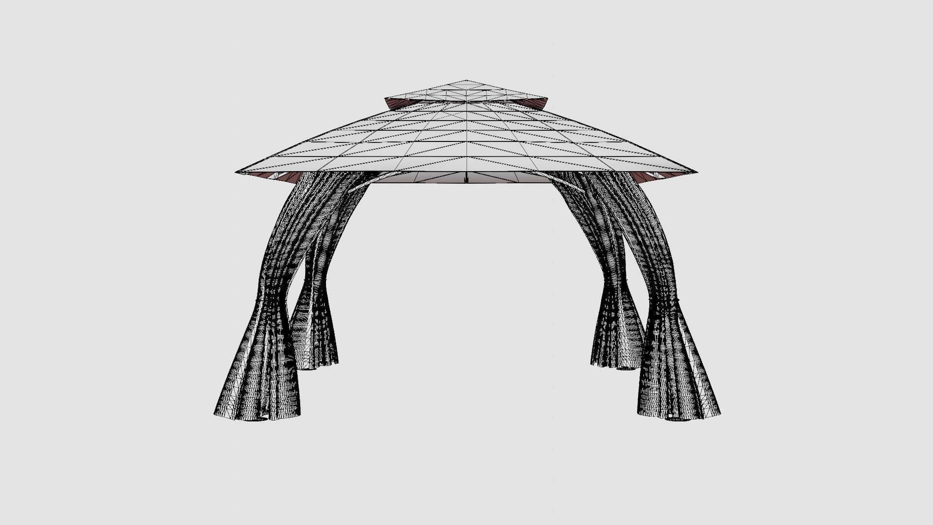 Padova Gazebo Low-poly 3D model_8
