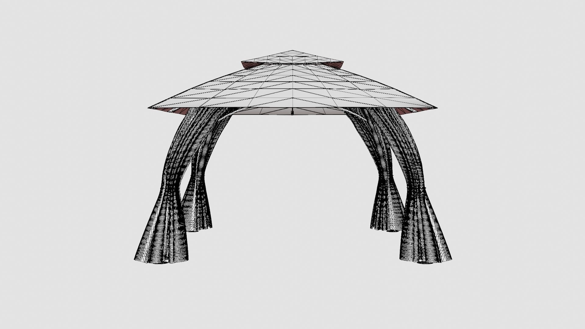 Padova Gazebo Low-poly 3D model_6