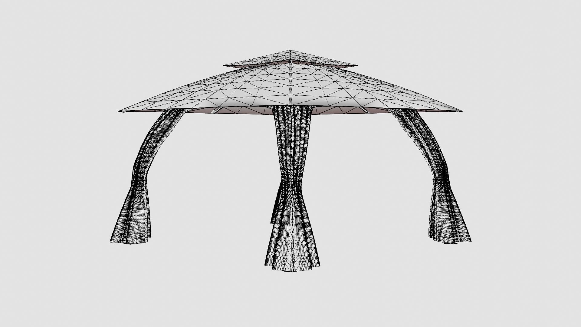Padova Gazebo Low-poly 3D model_7