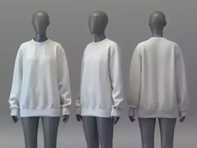 Oversized Crewneck Jumper 3D model