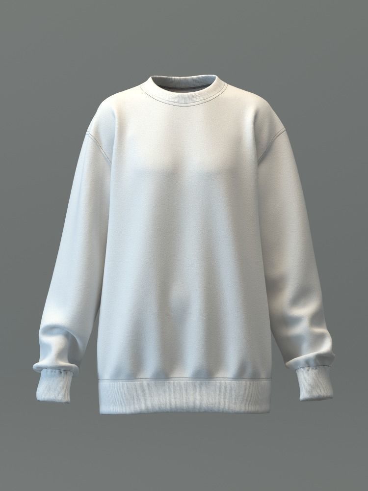 Oversized Crewneck Jumper 3D model_7