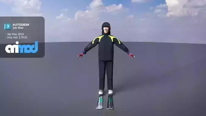 Man in Skiing outfit