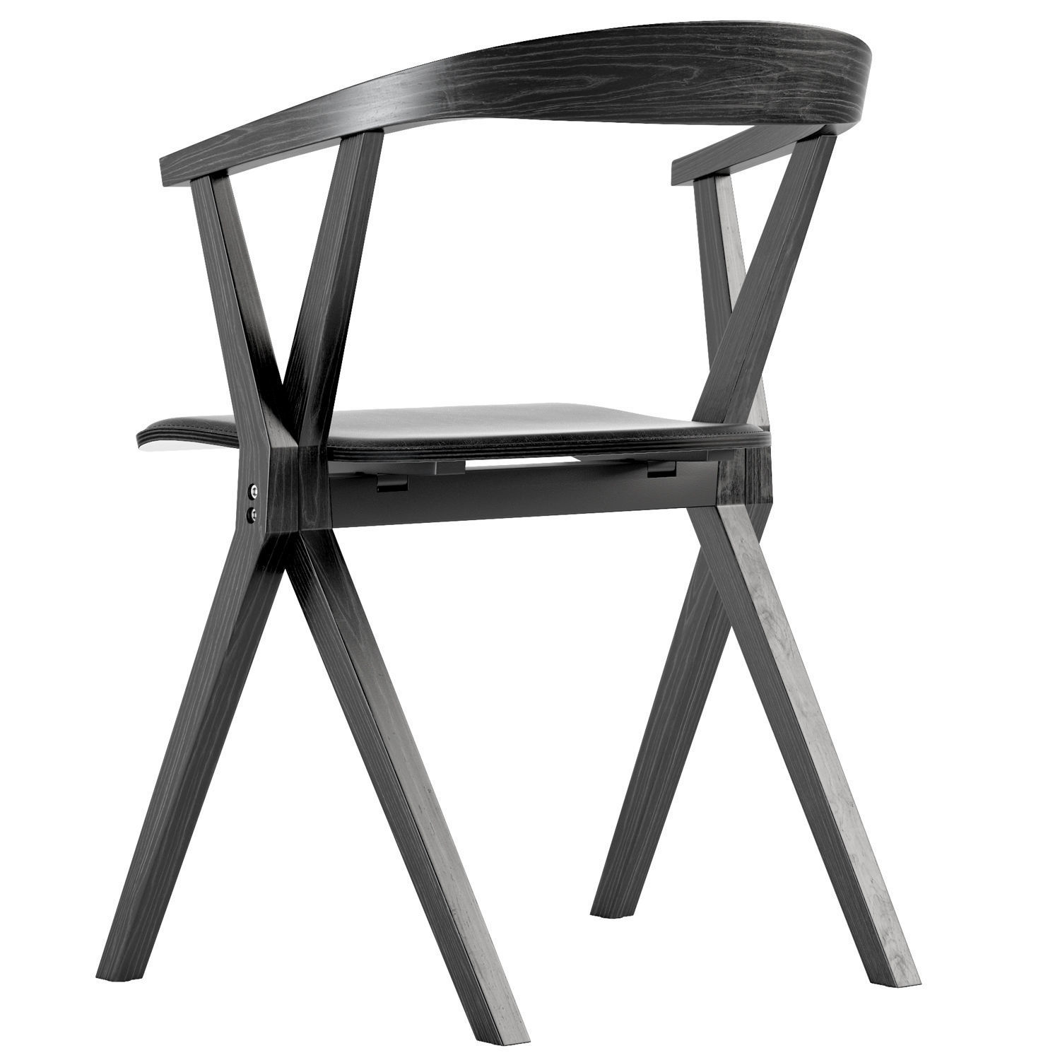 BD Chair B Black 3D model_2