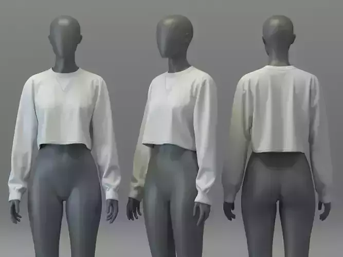 Cropped Pullover 3D model