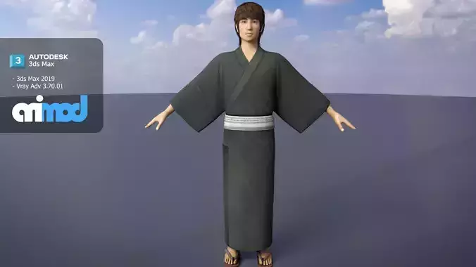 Japanese Boy wearing Yukata