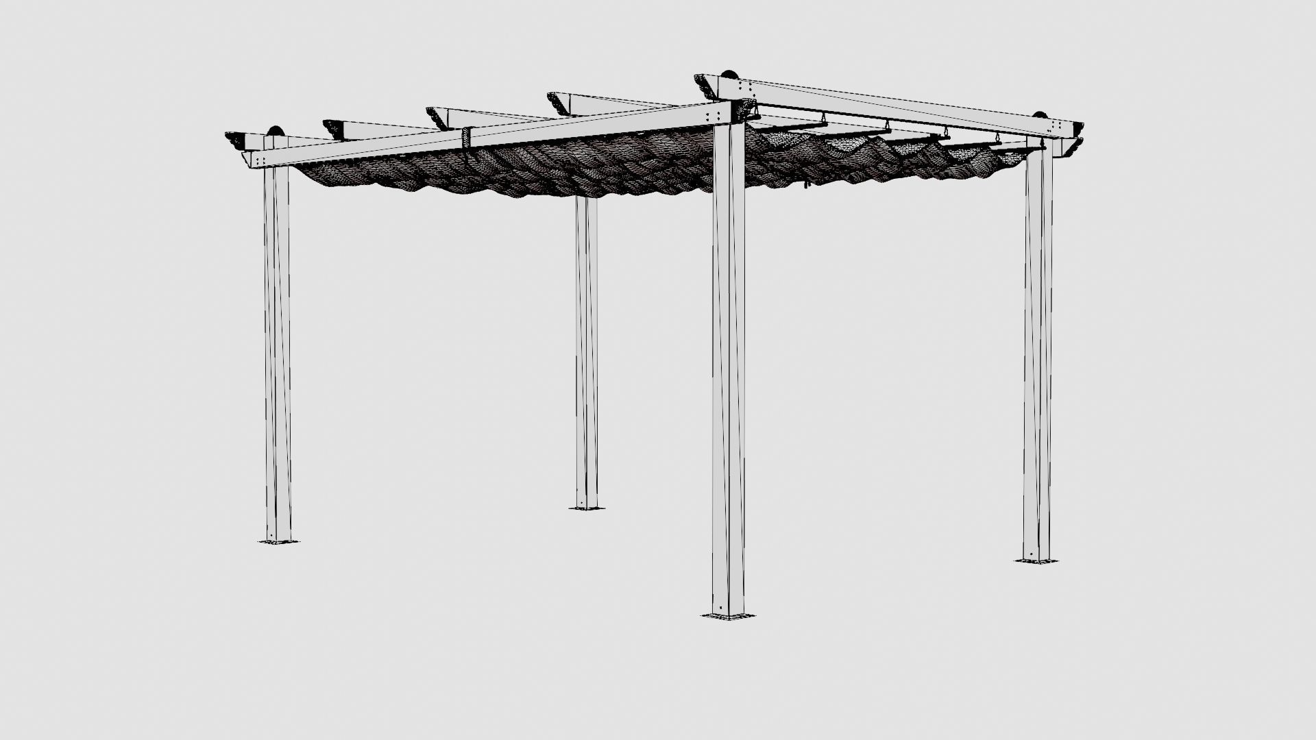 Pescara Pergola Low-poly 3D model_7