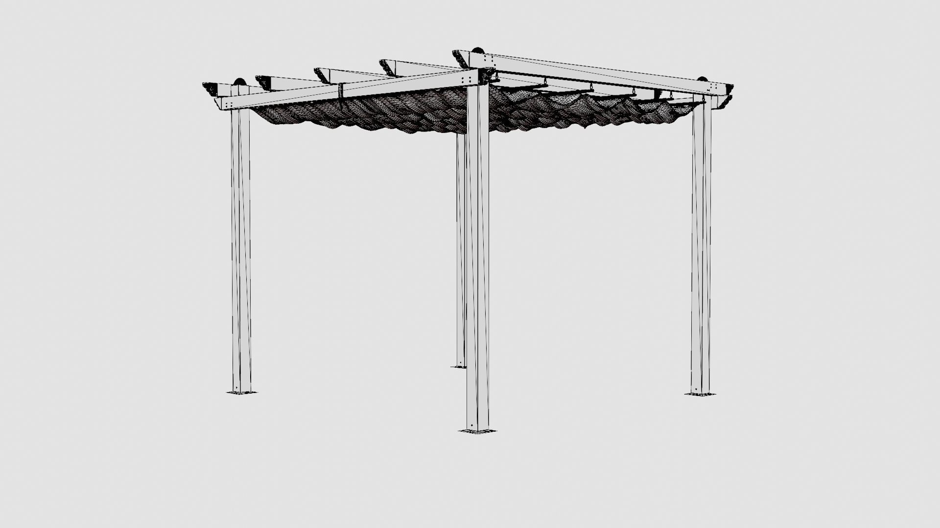 Pescara Pergola Low-poly 3D model_7