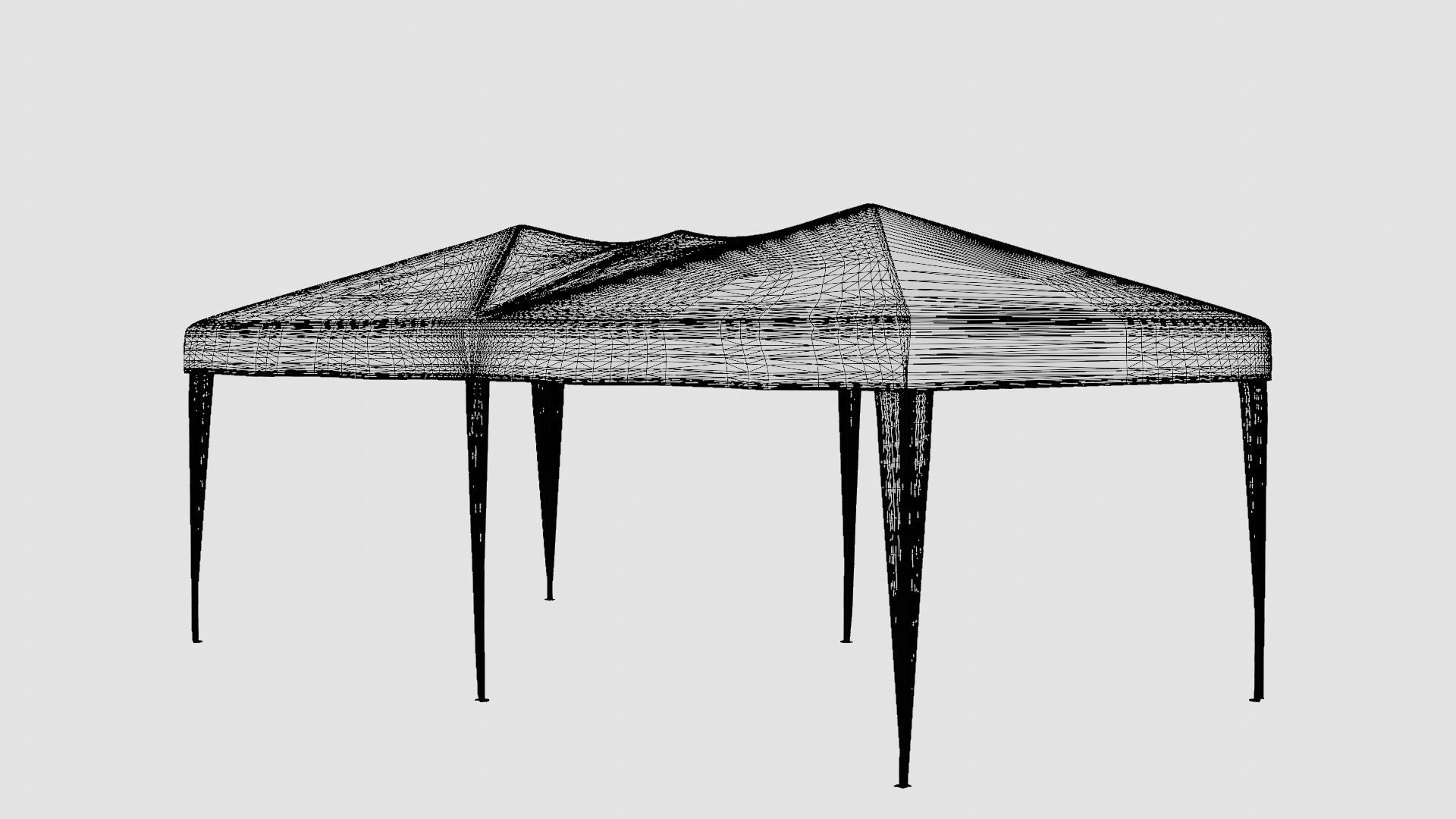 Easy up Pergola Low-poly 3D model_7