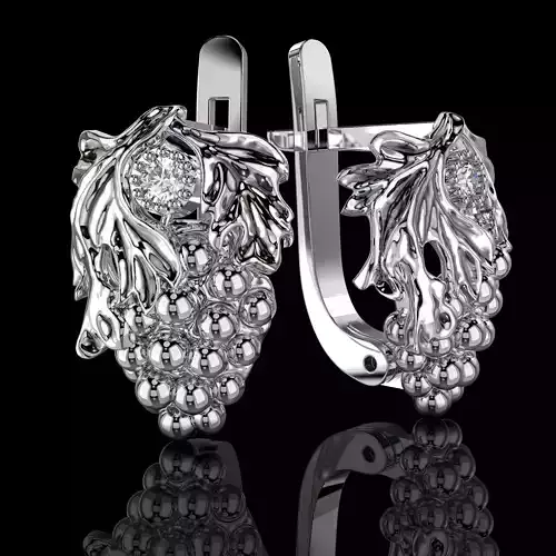 Printable jewelry earring bunch of grapes - STL