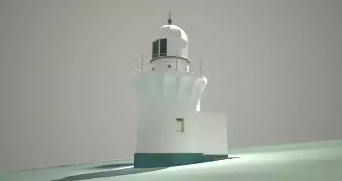 Ballina Lighthouse Low Poly 3D model