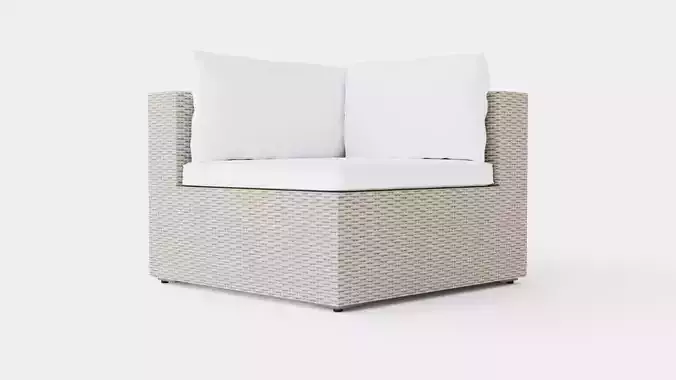 Asker Lounge Corner Low-poly 3D model